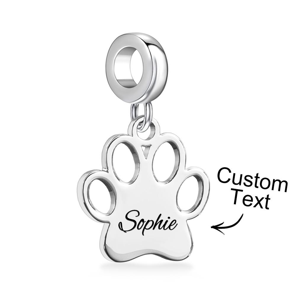 Custom Engraved Charm Dog Paw Pendant Gifts - soufeelus