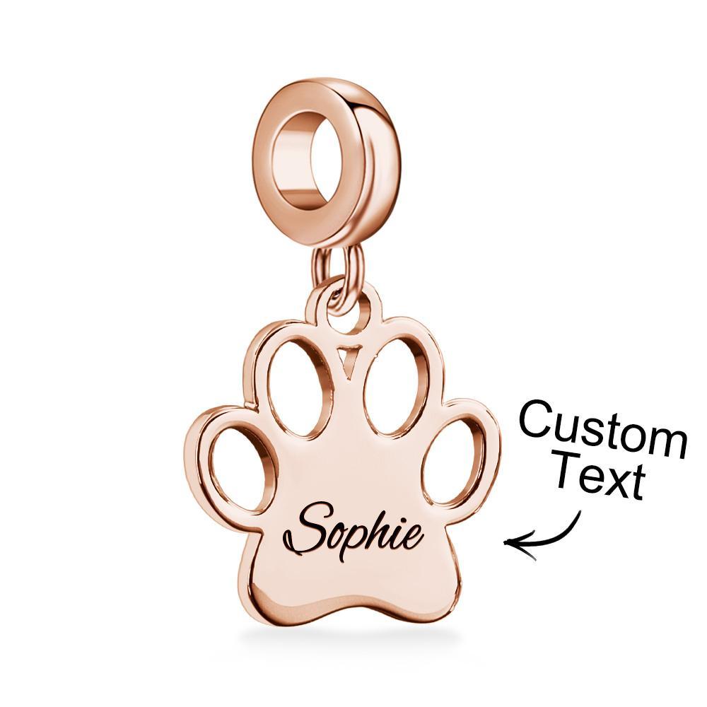 Custom Engraved Charm Dog Paw Pendant Gifts - soufeelus