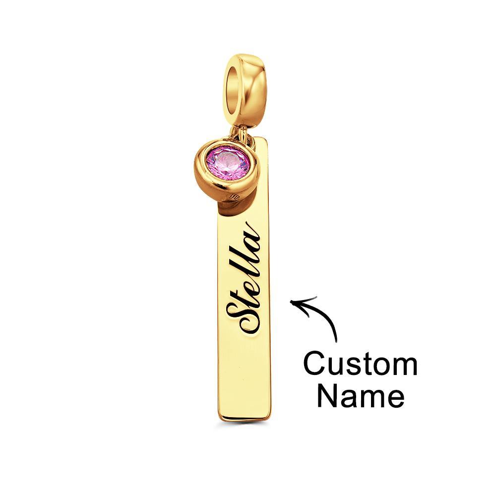 Custom Engraved Birthstone Charm Elegant Gifts For Her - soufeelus