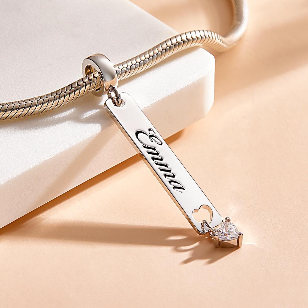 Custom Engraved Birthstone Charm Fashion Pendant Gifts For Her - soufeelus