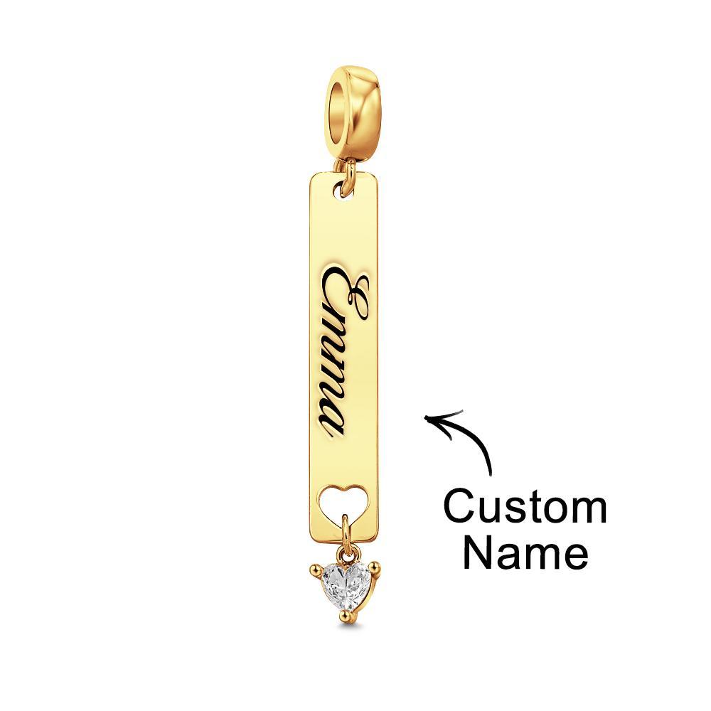 Custom Engraved Birthstone Charm Fashion Pendant Gifts For Her - soufeelus