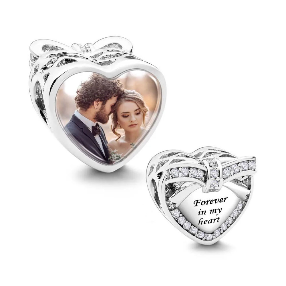 Personalized Photo Charm Butterfly Charm Engraved Charm for Women