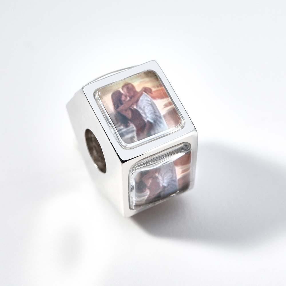 Personalized 5 Side Photo Charm Bead Custom Photo Charm Customized Picture Charm for Women - soufeelus