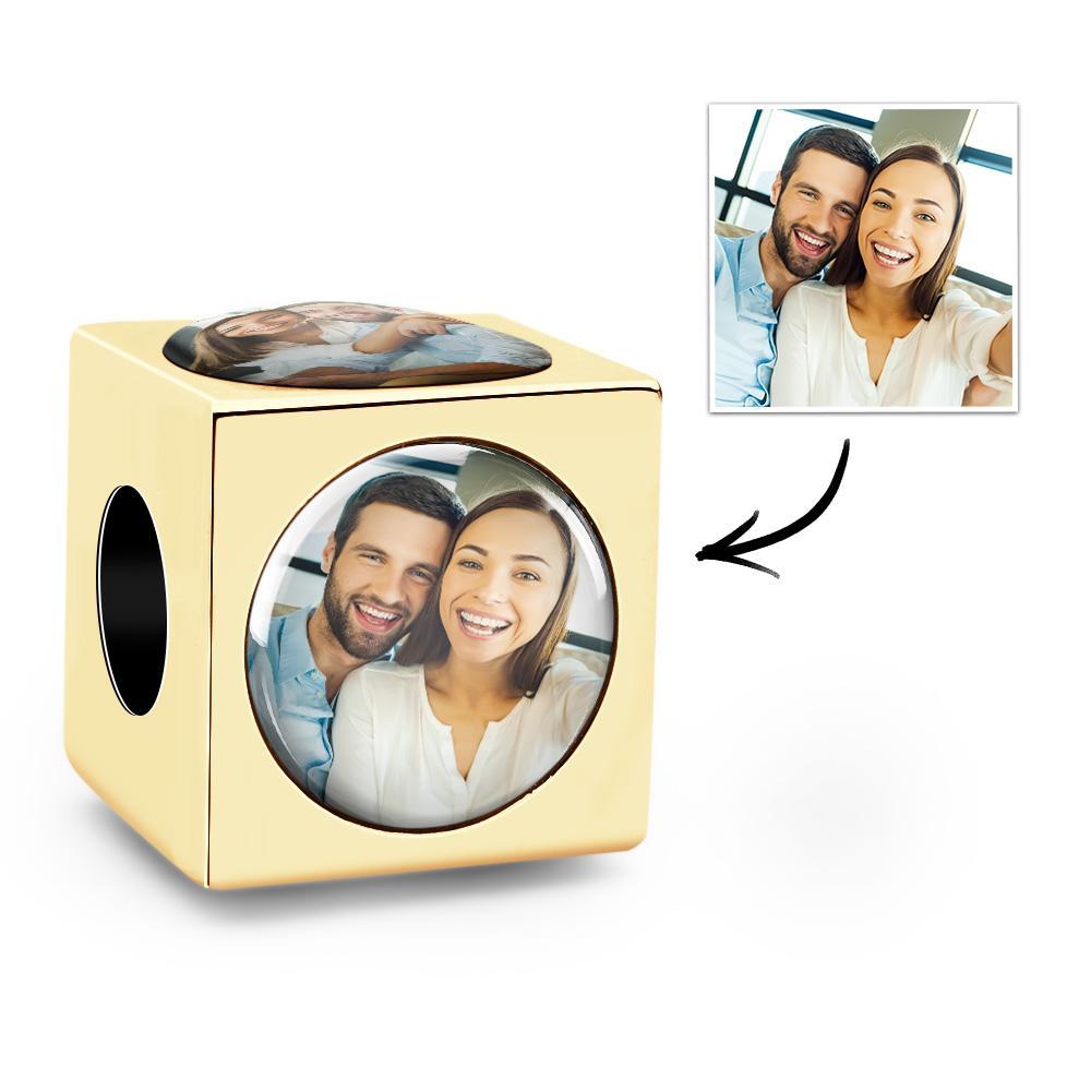 Personalized Four-Sided Photo Charm Customized Bead for Women - soufeelus