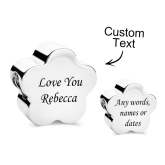 Engraved Flower Charm Beautiful Pendant Jewelry For Her