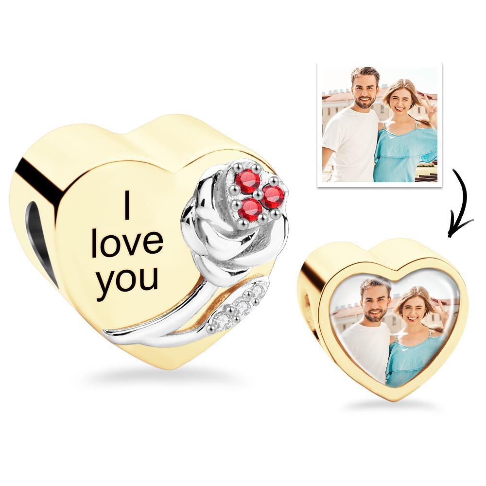 Rose Flower Birthstone Charm Shining Jewelry Gifts For Her - soufeelus