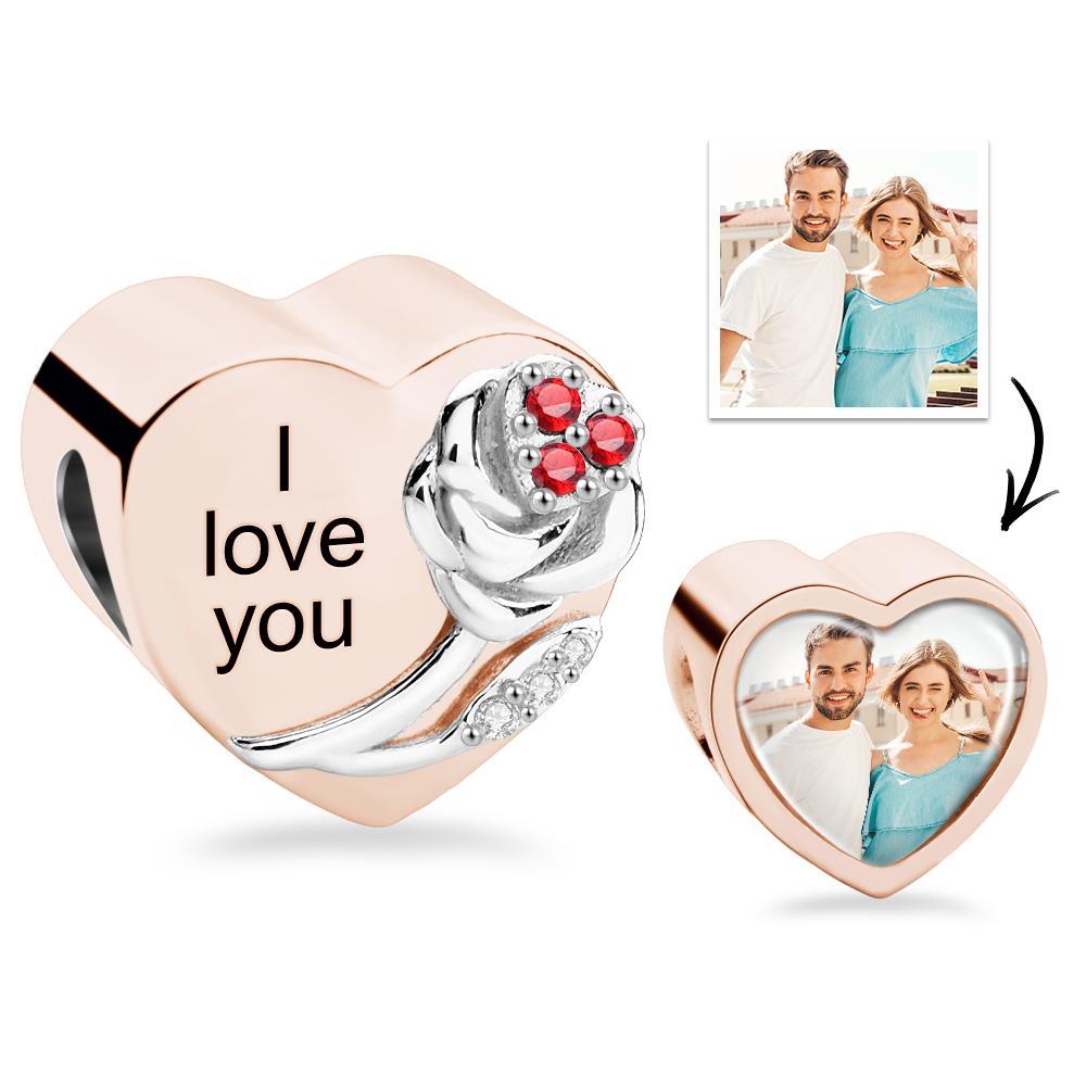 Rose Flower Birthstone Charm Shining Jewelry Gifts For Her - soufeelus