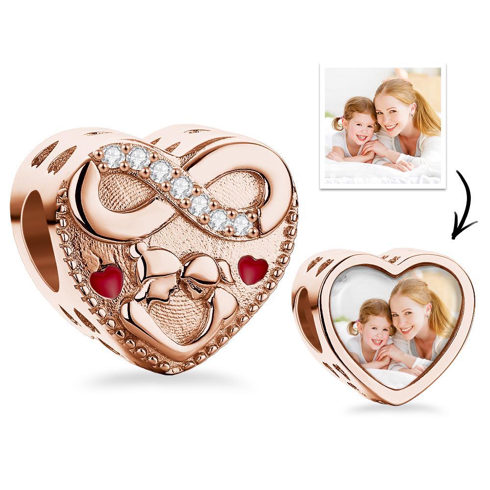 Custom Photo Charm Love Mom Daughter Theme Pendant Mather's Day Gifts - soufeelus