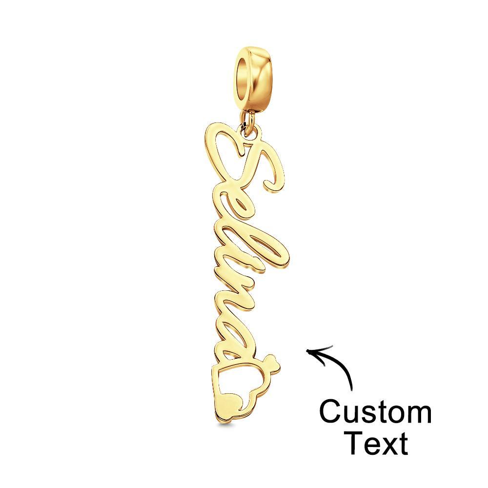 Custom Name Charm With A Heart Elegant Pendant Jewelry Accessory - soufeelus