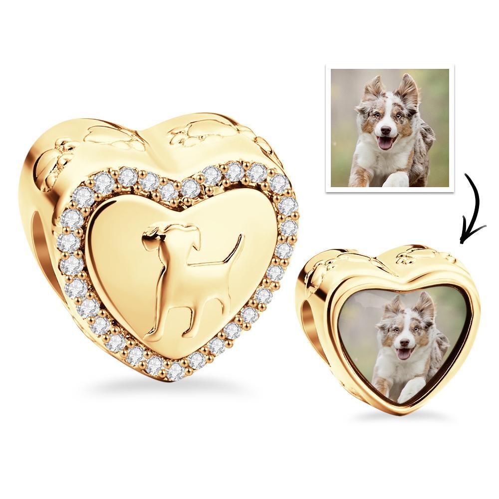 Custom Photo Charm Heart Puppy Cute Gift for Pet Owners - soufeelus