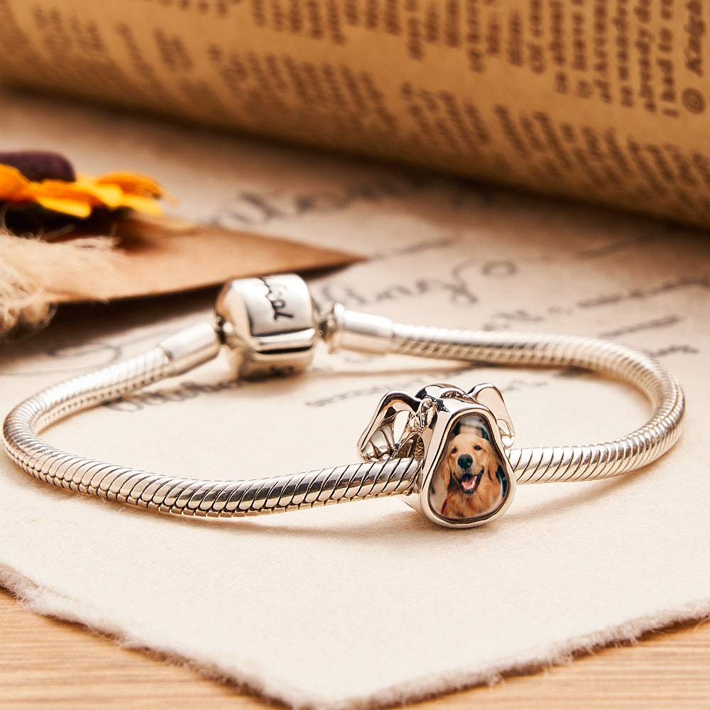 Custom Photo Engraved Charm Cute Dog Gift for Pet Owners - soufeelus