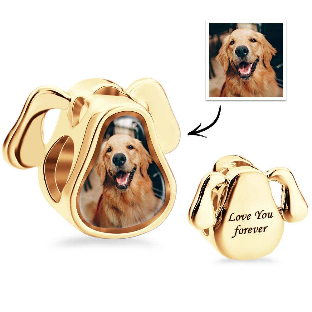 Custom Photo Engraved Charm Cute Dog Gift for Pet Owners - soufeelus