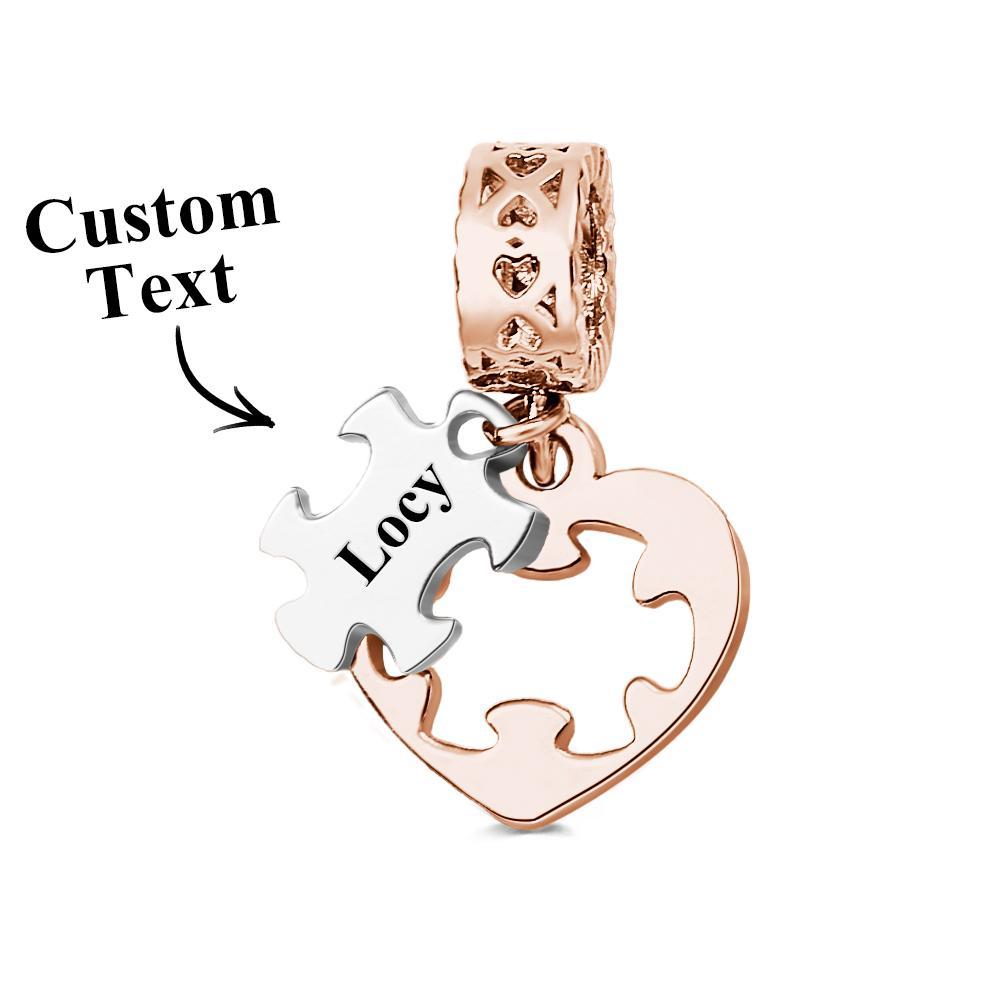 Custom Engraved Charm Love Puzzle Creative Gift - soufeelus