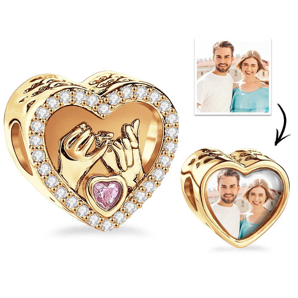 Custom Photo Charm Heart Love Hook Couple Gift - soufeelus