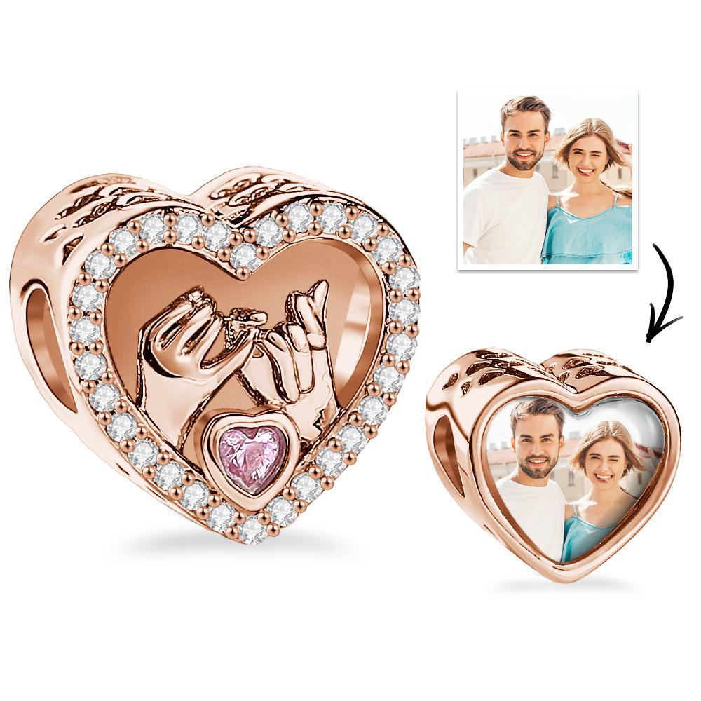 Custom Photo Charm Heart Love Hook Couple Gift - soufeelus