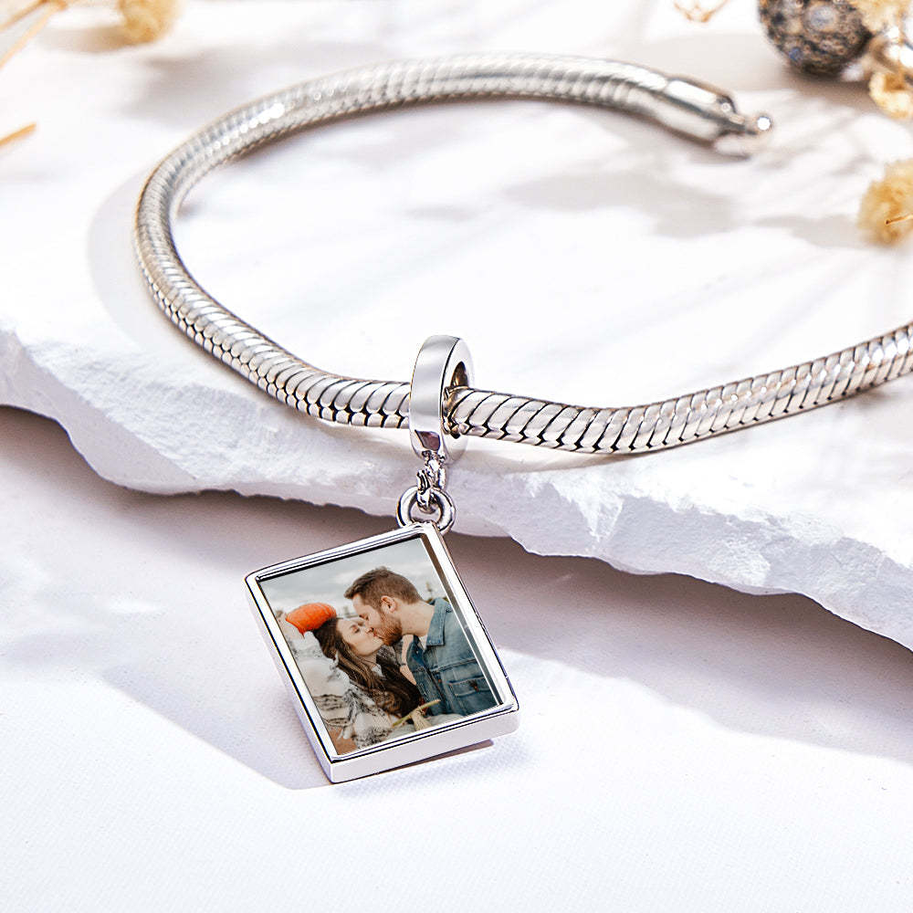 Custom Photo Name Charm Creative Commemorate Couple Gift - soufeelus