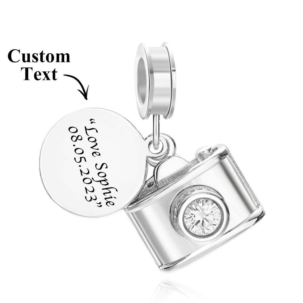 Custom Engraved Charm Diamond Camera Fashion Gift - soufeelus