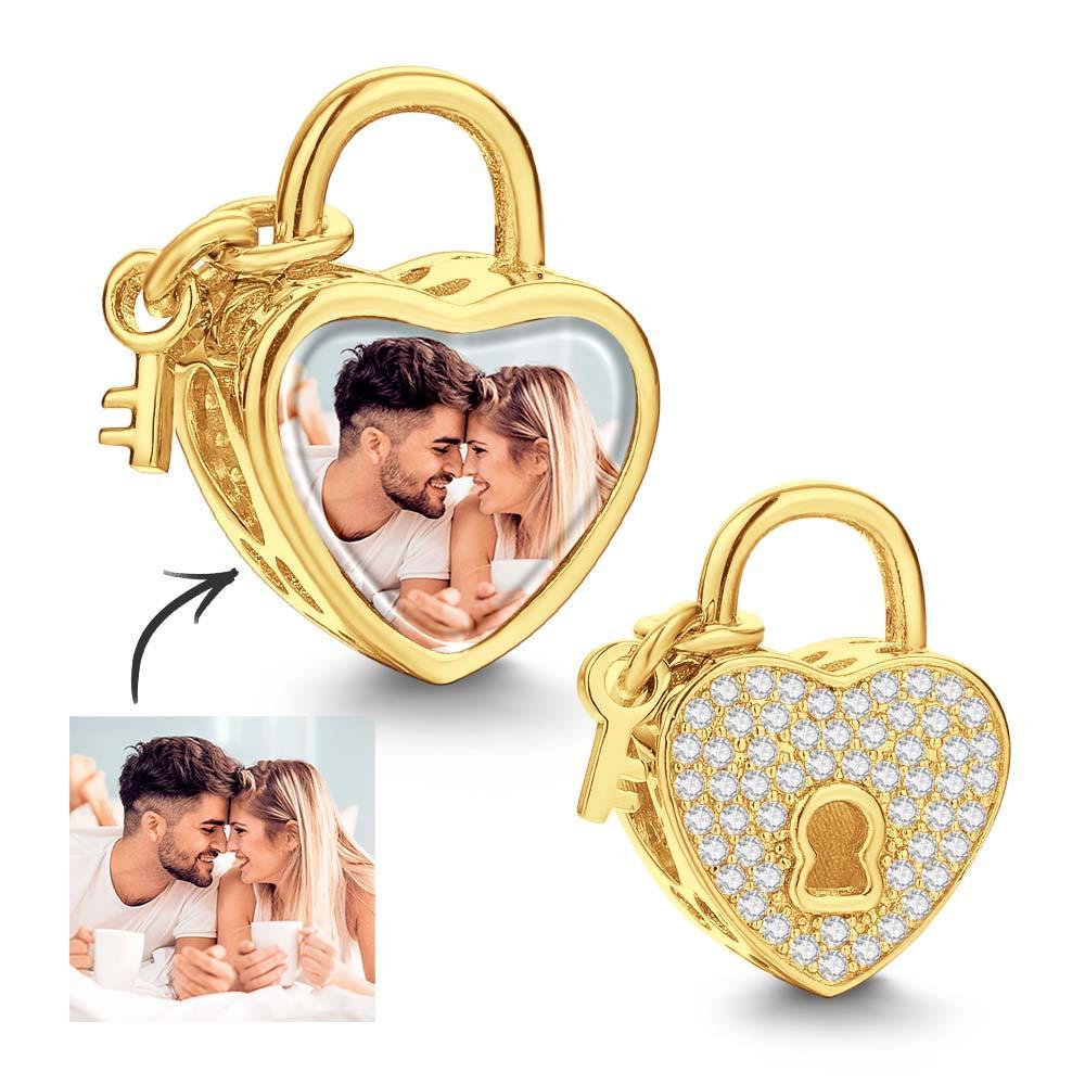 Personalized Photo Charm Love Heart Key Pendant Unique Gifts For Her - soufeelus