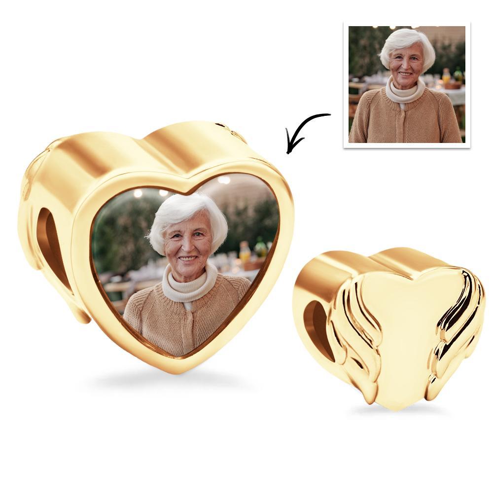 Custom Photo Charm Heart Wing Romantic Gift - soufeelus