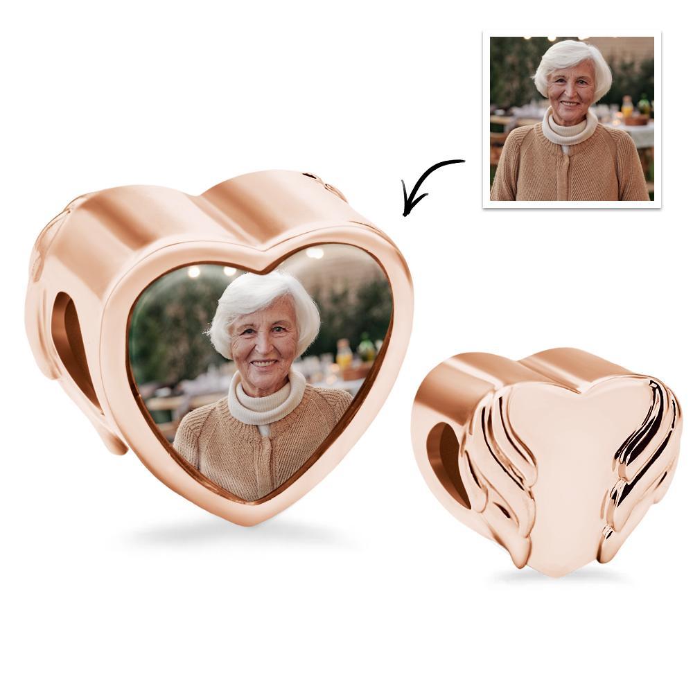 Custom Photo Charm Heart Wing Romantic Gift - soufeelus