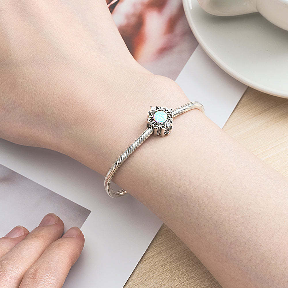 Custom Engraved Vintage Opal Charm Gift for Her - soufeelus