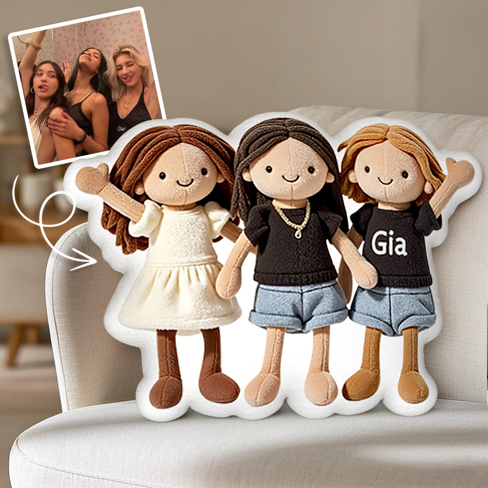 Personalized Photo Plush Doll Pillow Mini Me Plush Pillows Gifts for BFF