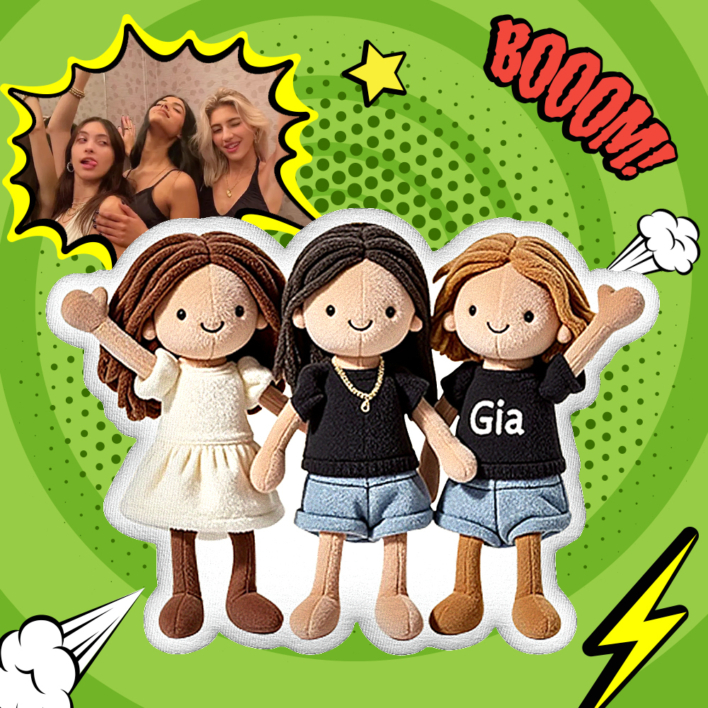 Personalized Photo Plush Doll Pillow Mini Me Plush Pillows Gifts for Kids