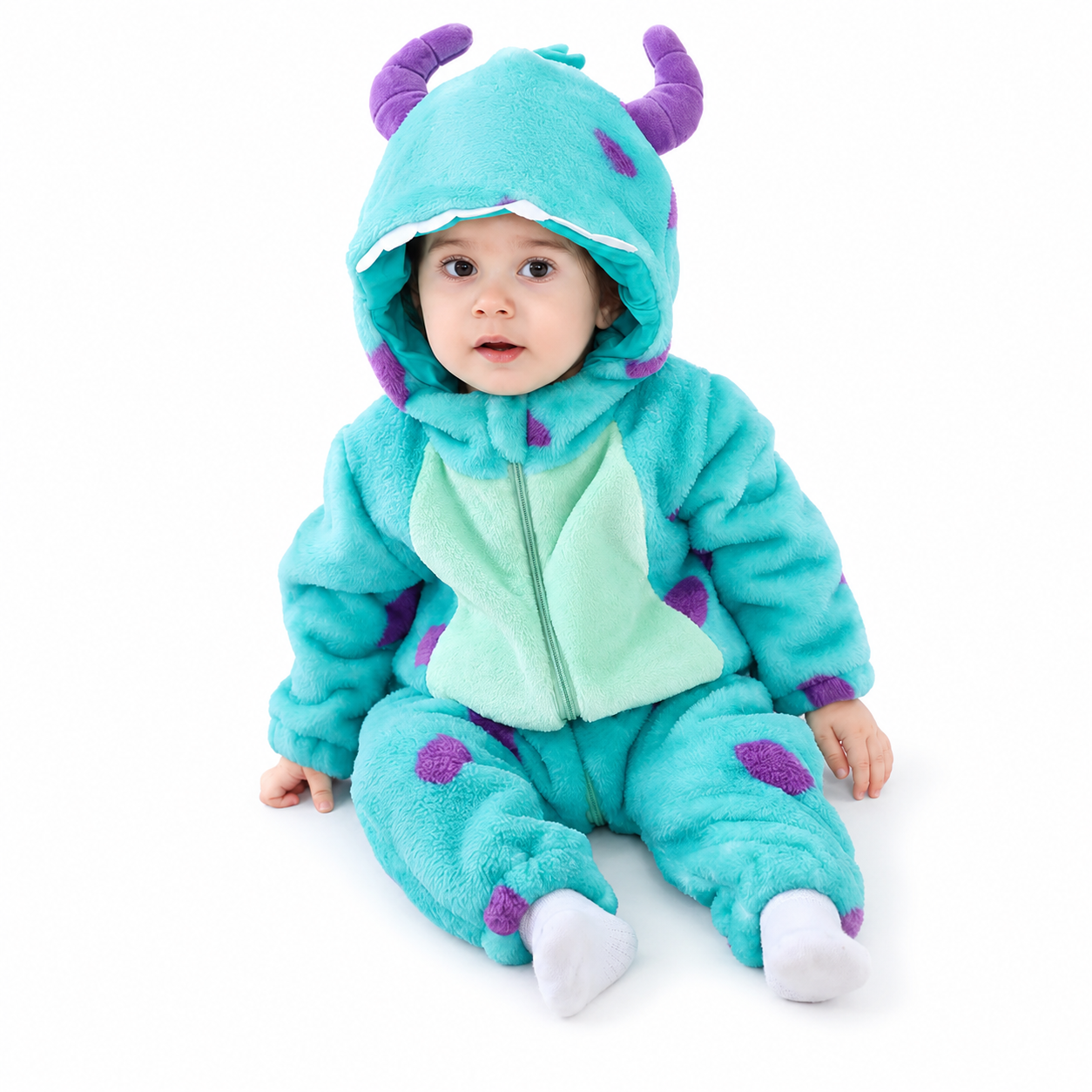 Baby Plush Animal Onesie – Cute Cozy One-Piece Pajamas for Infants & Toddlers, Adorable Monster & Animal Sleepwear