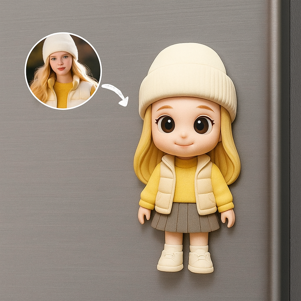 Custom 3D Action Figure Fridge Magnets From Your Photo Personalized Toy Figure Best Gifts For Kids