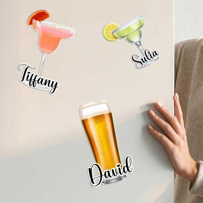 Aimant Acrylique Personnalisé Pour Cocktail Et Bière, Décoration De Porte De Croisière, Cadeau Unique Pour Les Amis