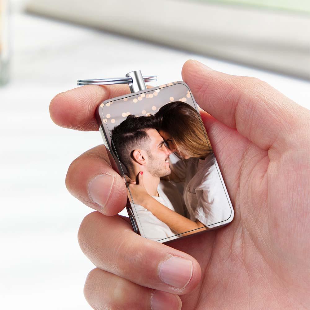 Electric Lighter Windproof USB Rechargeable Personalized Photo Custom Keychains Birthday Anniversary and Wedding Gift detail