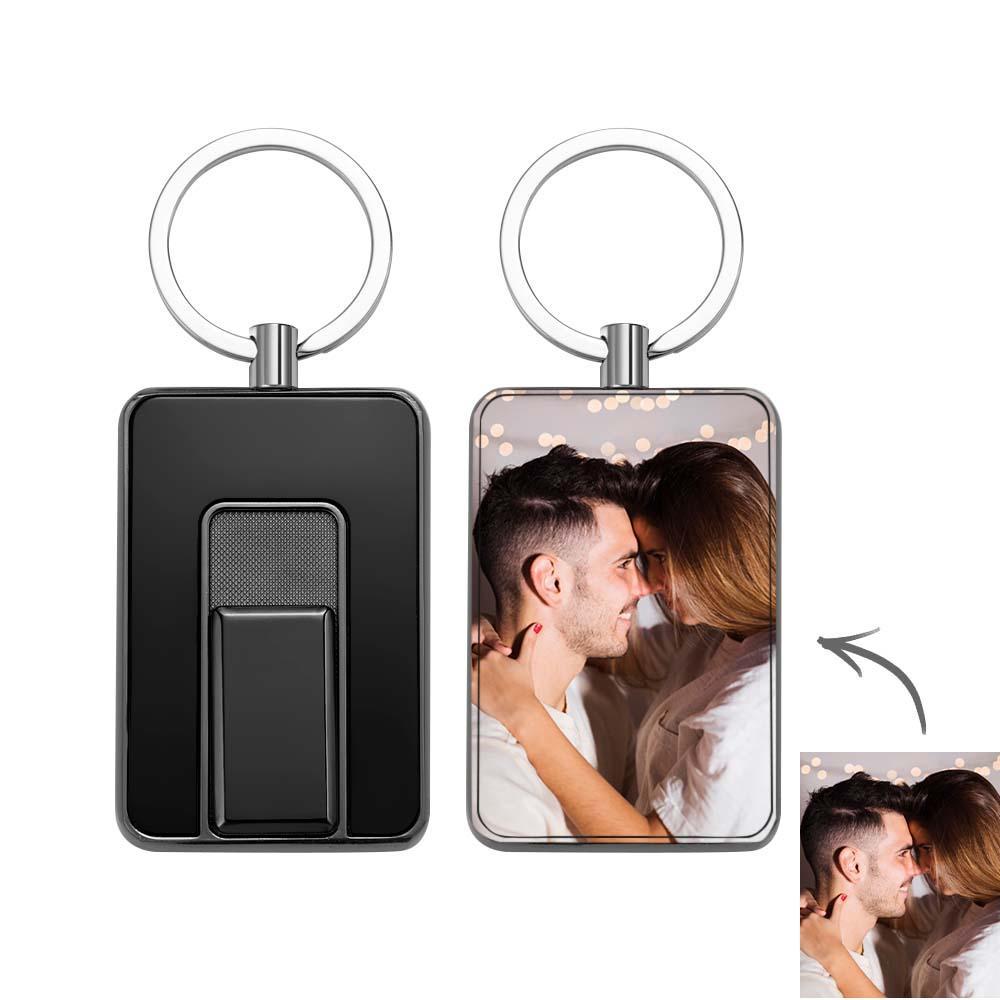 Electric Lighter Windproof USB Rechargeable Personalized Photo Custom Keychains Birthday Anniversary and Wedding Gift - soufeelus