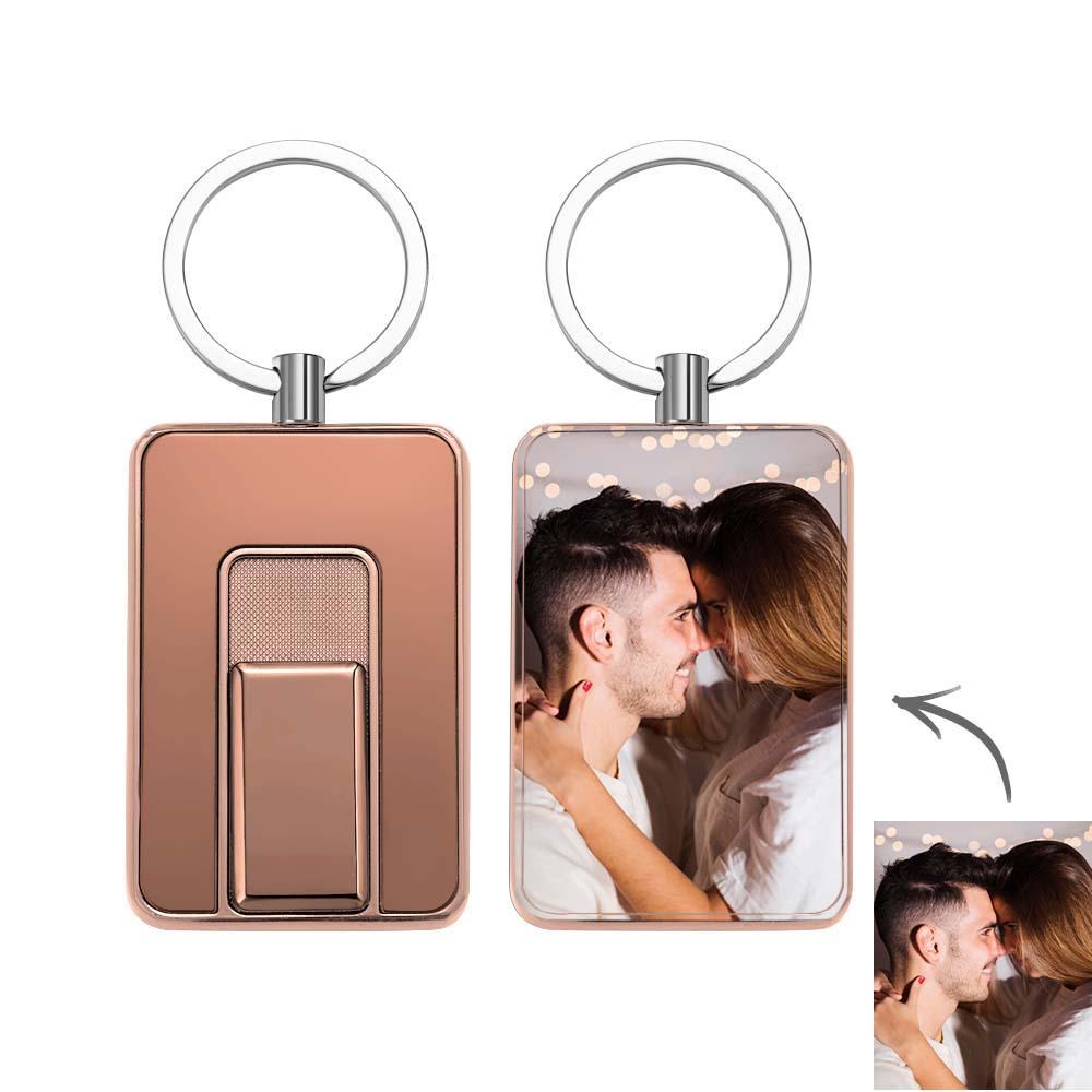 Electric Lighter Windproof USB Rechargeable Personalized Photo Custom Keychains Birthday Anniversary and Wedding Gift - soufeelus