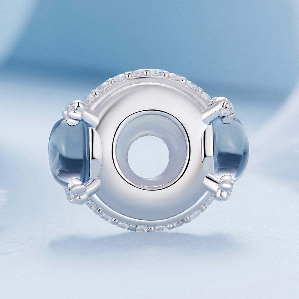 blue stars stopper charm spacer charm 925 sterling silver dp105