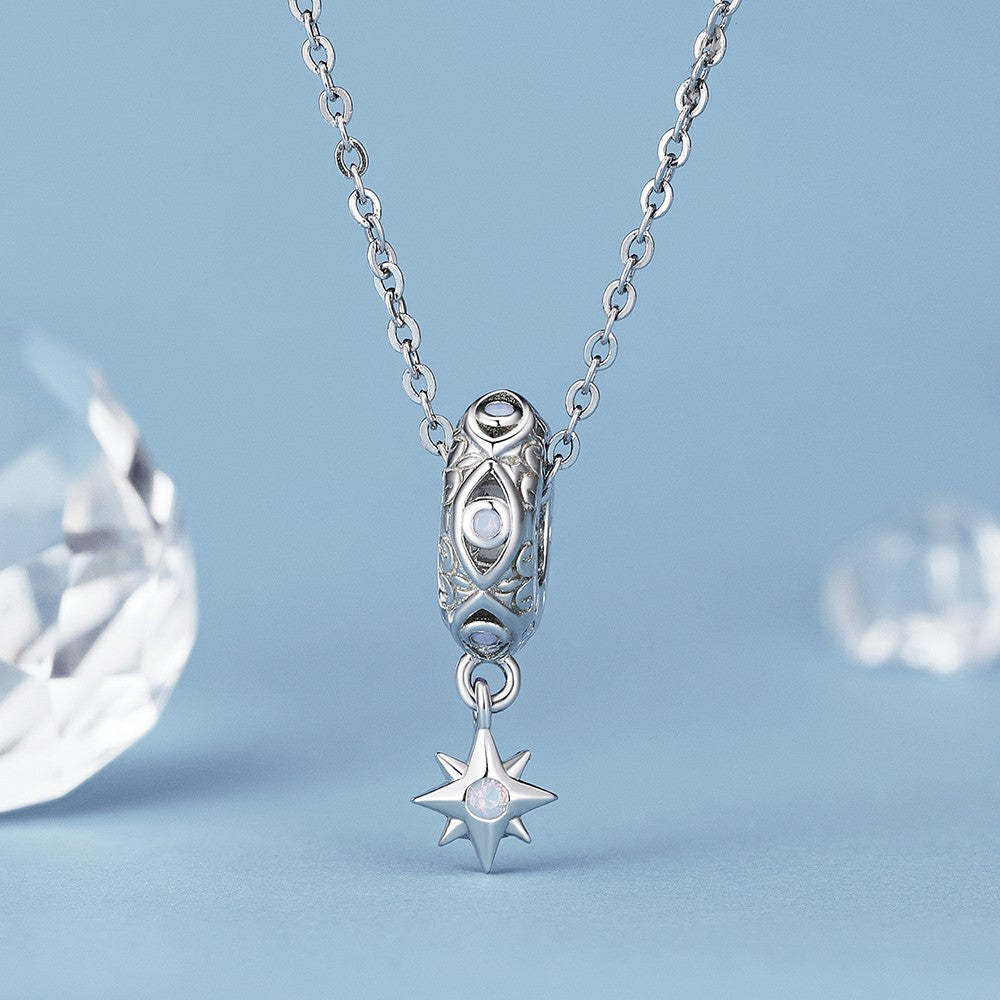 demon eye star stopper charm spacer charm 925 sterling silver dp124