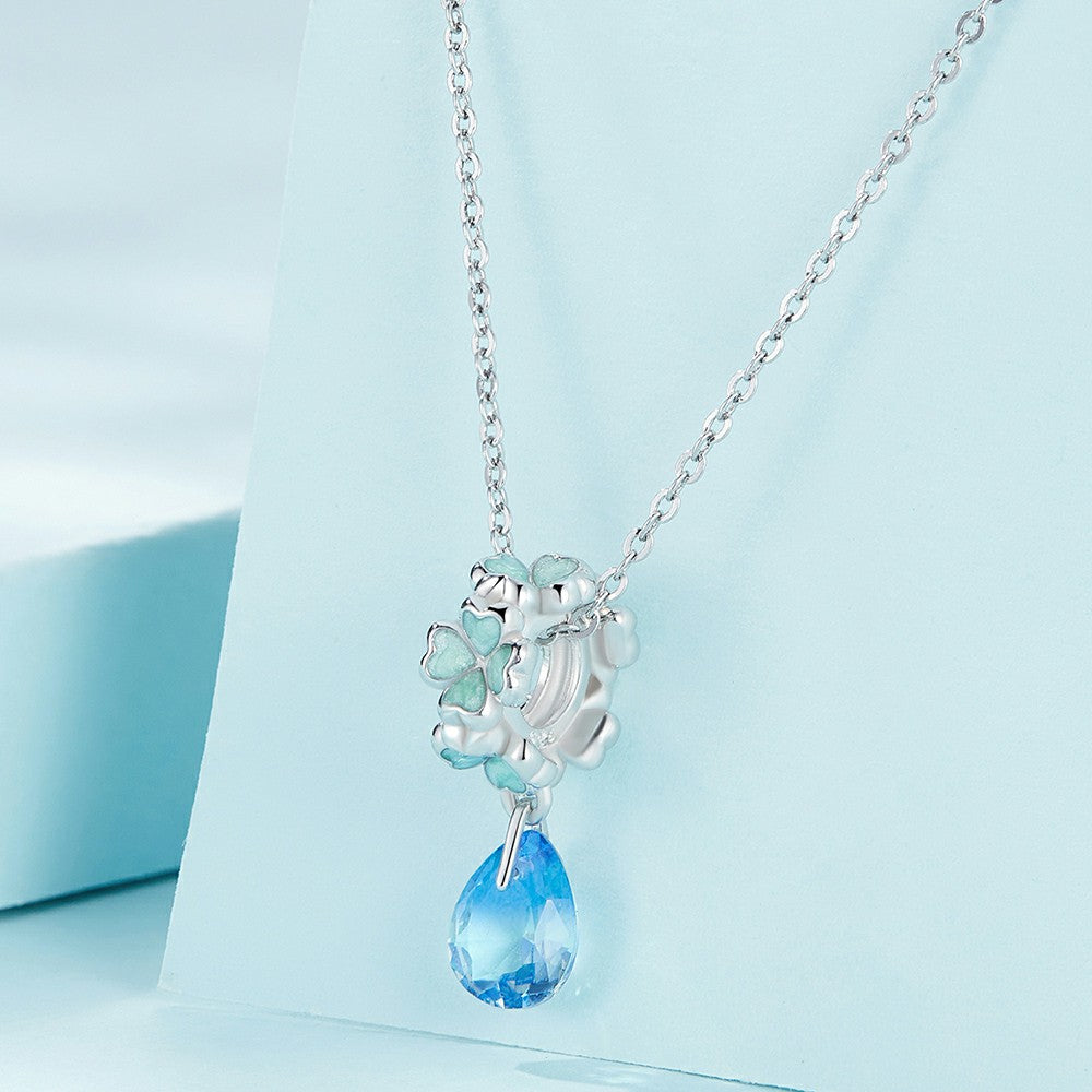 four leaf clovers stopper charm spacer charm 925 sterling silver dp136