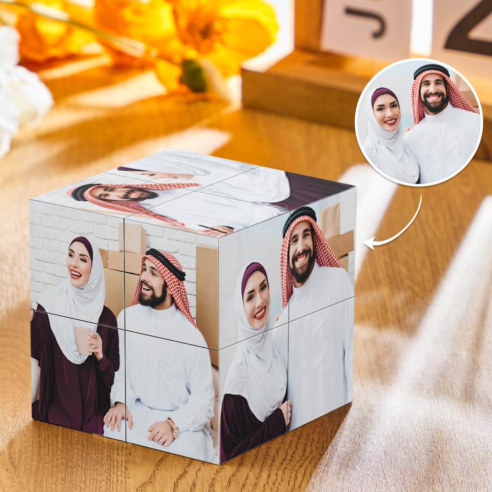 إطار صور متعدد الصور مكعب صور ملون 2 × 2 مكعب روبيكس