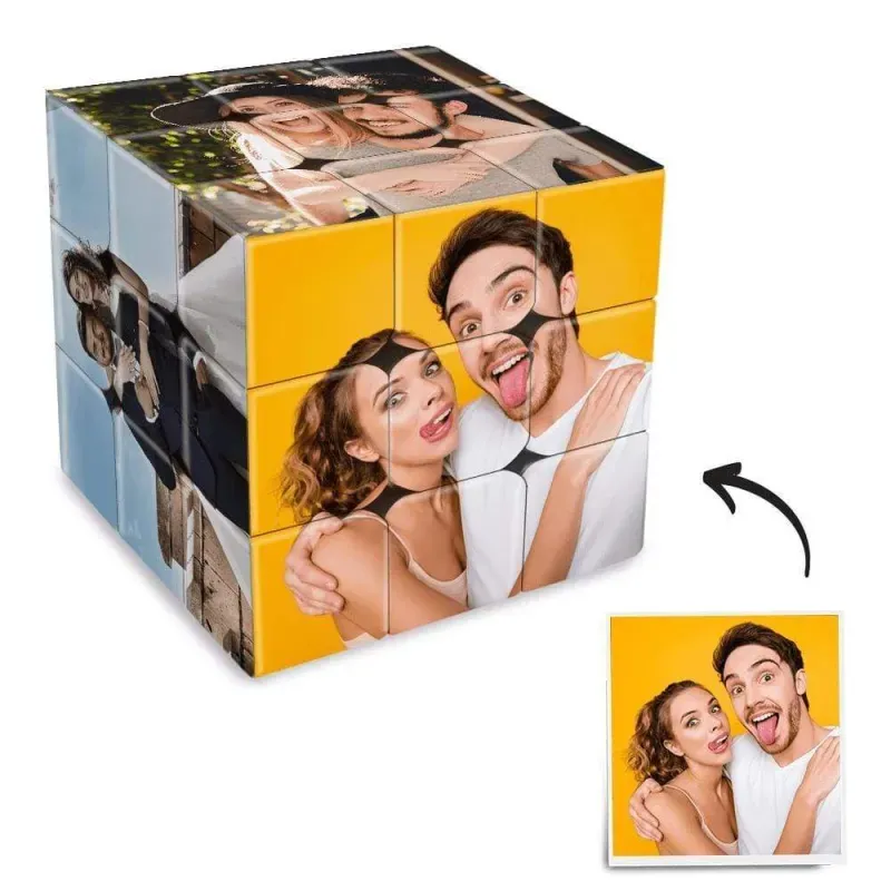 Custom Multiphoto Rubik’s Cube Gift for Couples