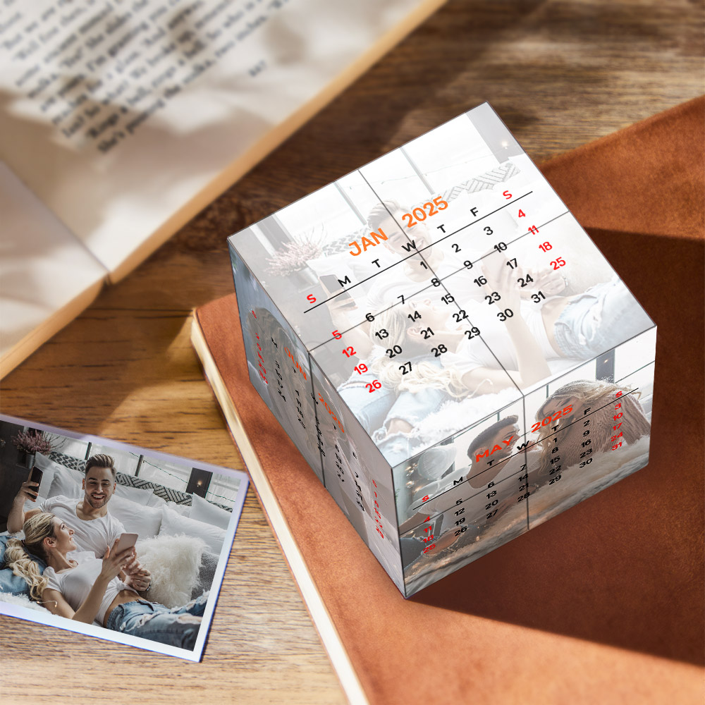 Custom Calendar Photo Rubic's Cube Personalized Infinity Photo Folding Cube Anniversary Gifts