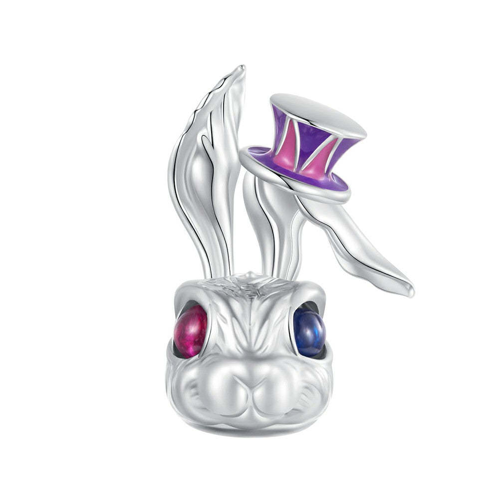magic rabbit enamel charm 925 sterling silver easter gifts dy1344
