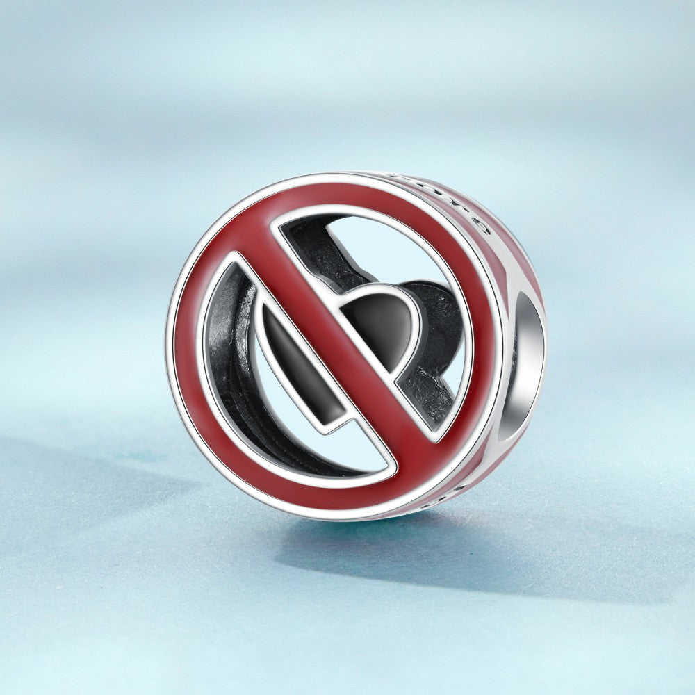 core of love enamel charm 925 sterling silver dy1371