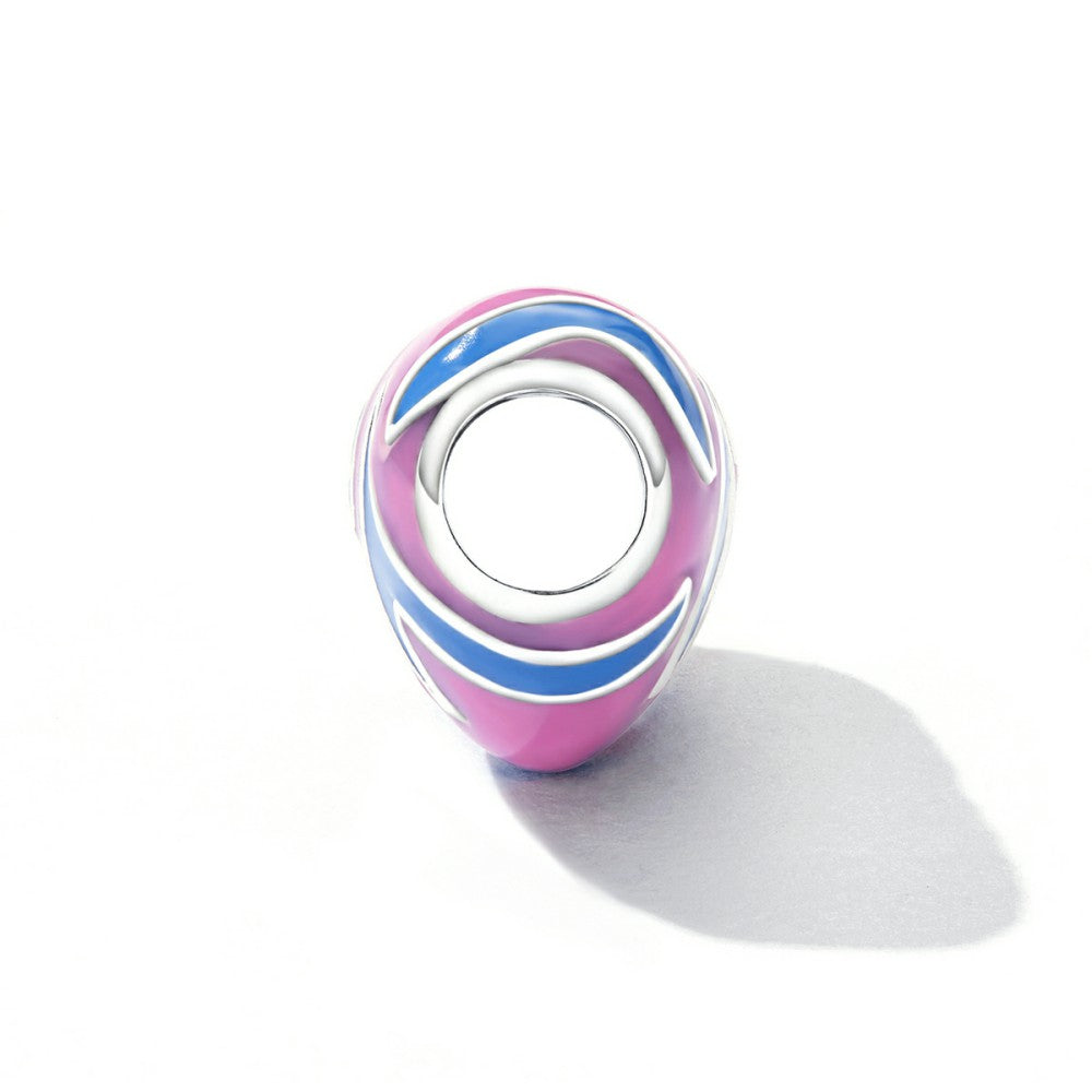 contrast hearts enamel charm 925 sterling silver dy1401