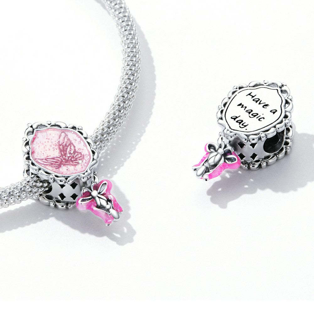 princesss magic mirror enamel charm 925 sterling silver dy1402