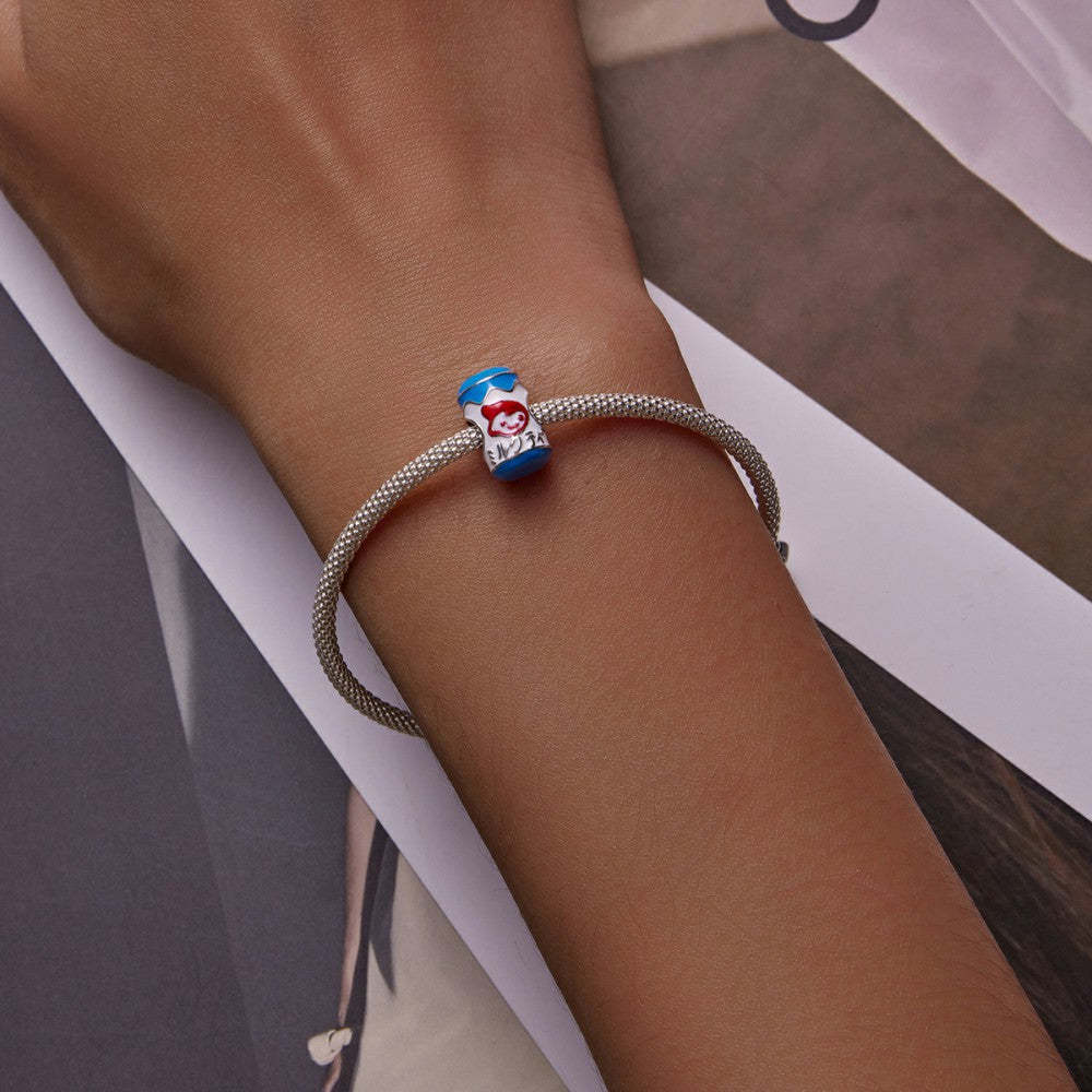 soda can milk enamel charm 925 sterling silver dy1411
