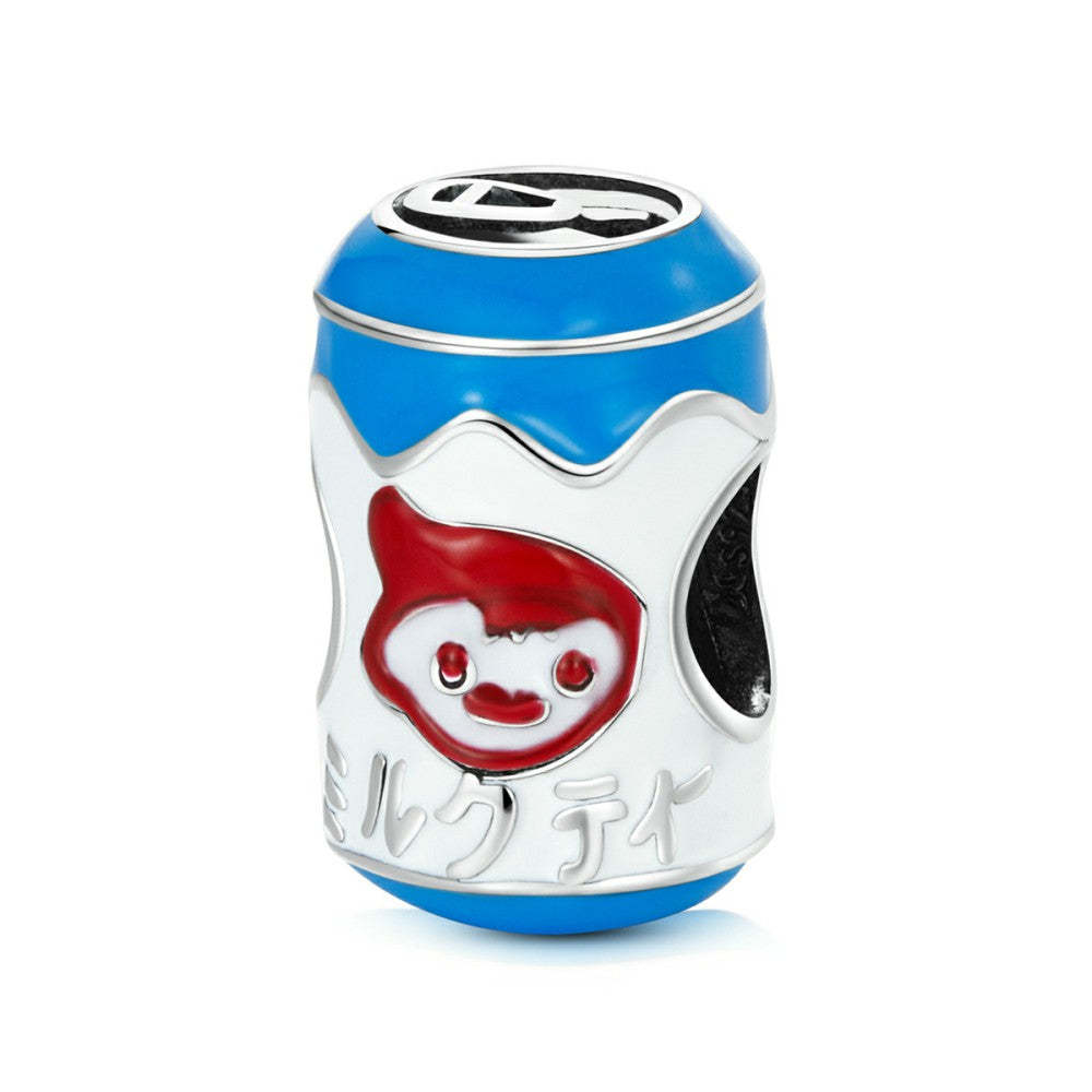 soda can milk enamel charm 925 sterling silver dy1411