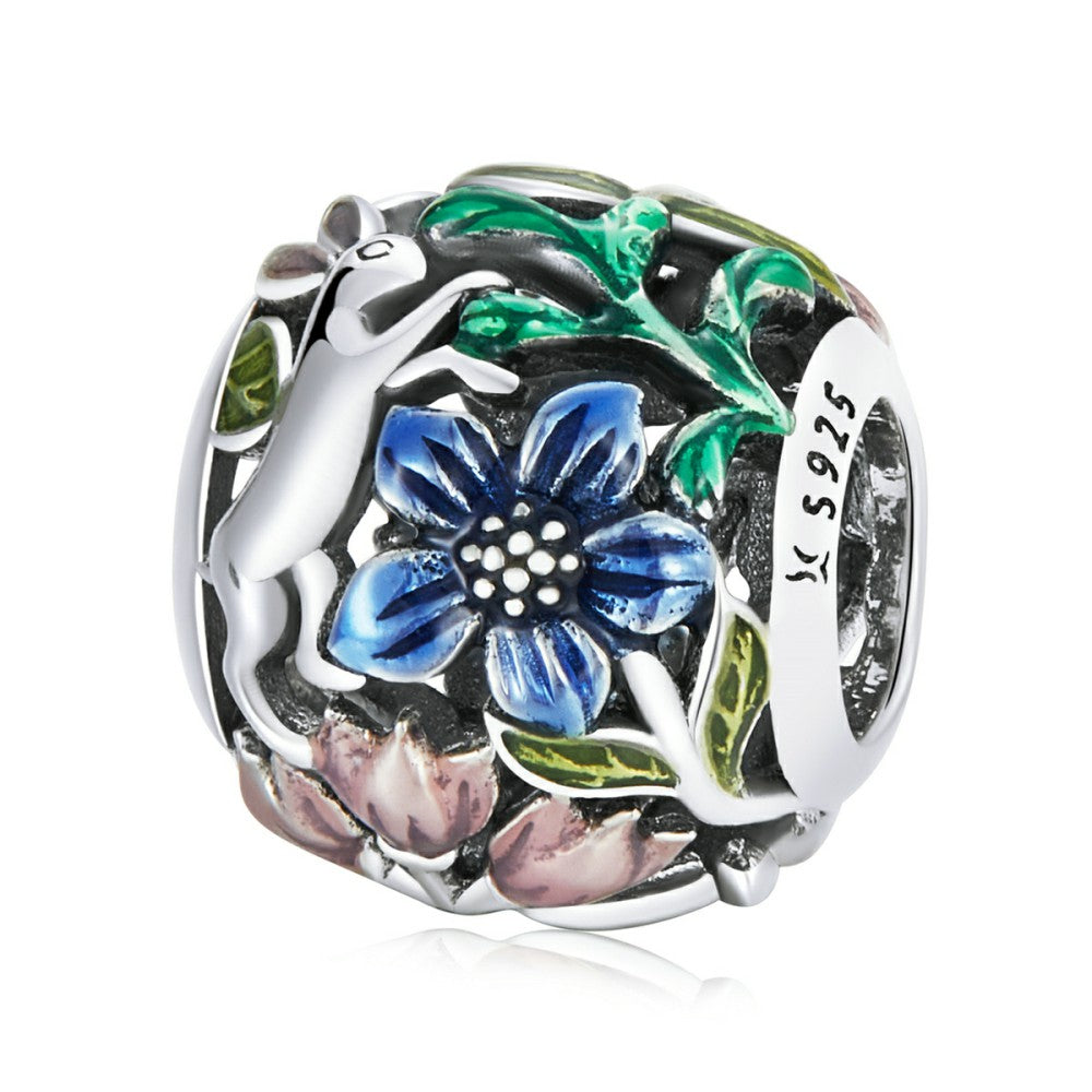 jungle secrets enamel charm 925 sterling silver dy1413