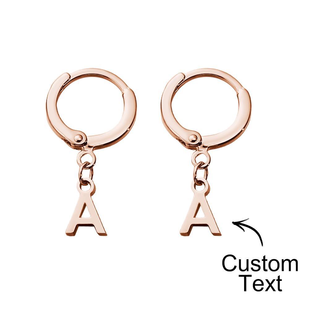 Custom Name Earrings Vertical Name Simple Style Gifts - soufeelus