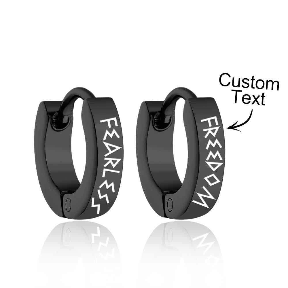 Engravable Earrings Norse Viking Trendy Earrings For Women Men - soufeelus