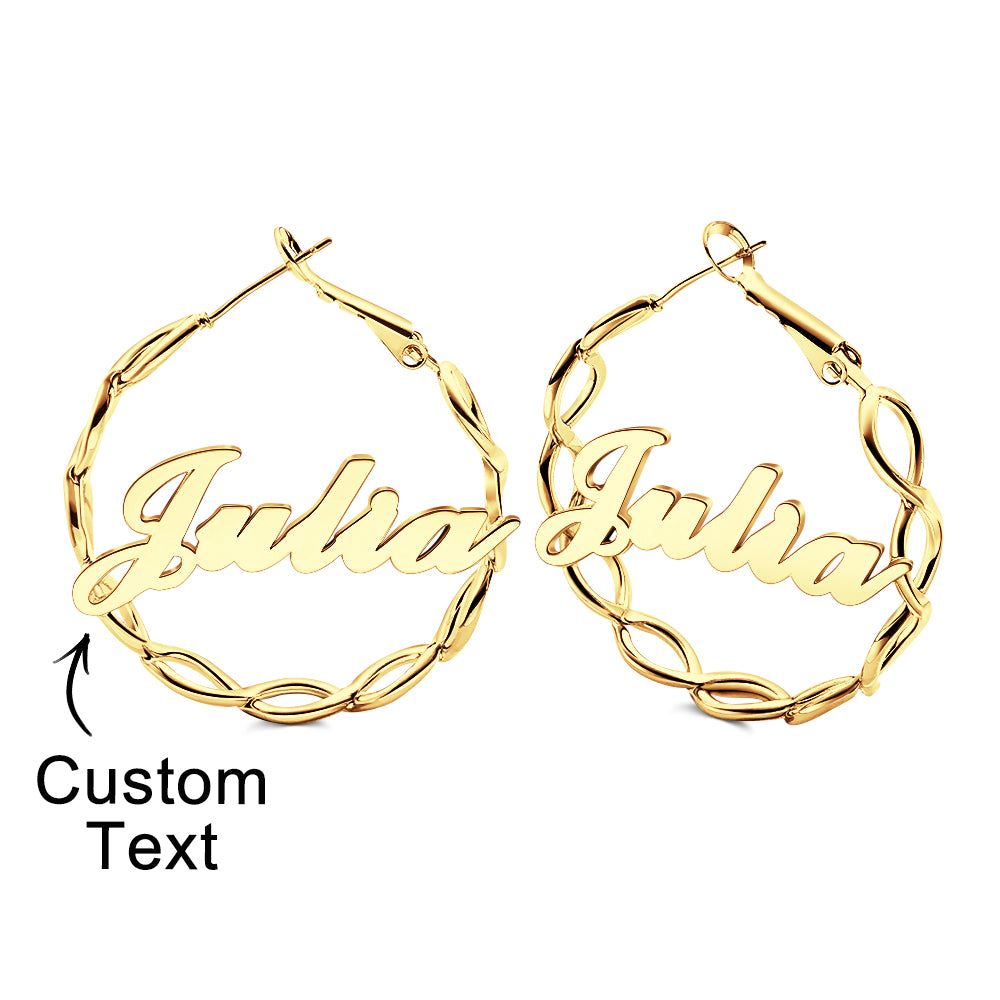 Custom Name Earrings Dream And Persistent - soufeelus