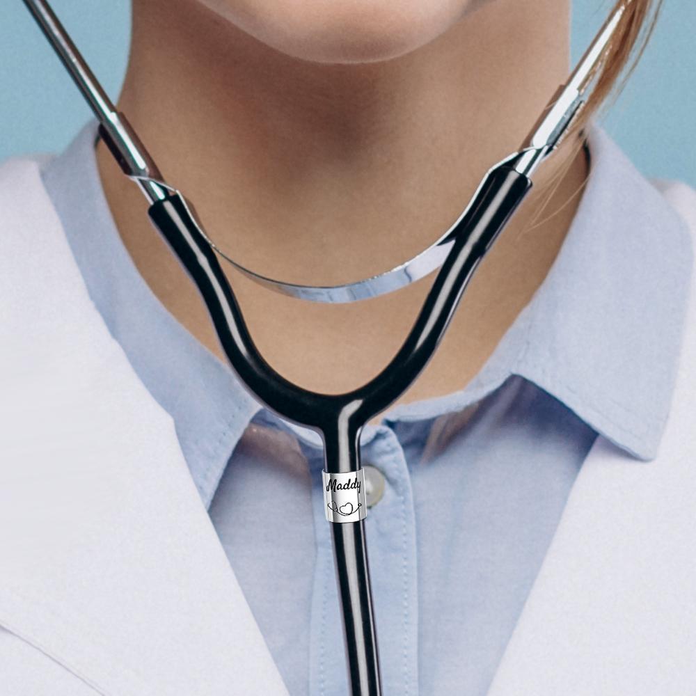 Personalized Stethoscope Tag With Engraved Text For Doctor Nurse - soufeelus